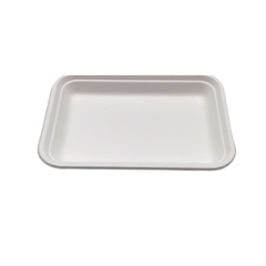 7.3 × 5.3 × 0.9 Inches 185 × 135 × H23 MM Retangular Plate - Bagasse