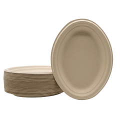 Small Oval Plate Bagasse