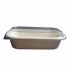 238 × 137 × H14.5 MM PET Lid For BB Salad Bowl -Bagasse