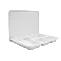 4 Comparment Tray Lid Bagasse