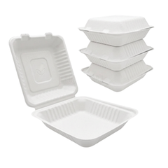 9 Inch Clamshell 1500 ML Bagasse